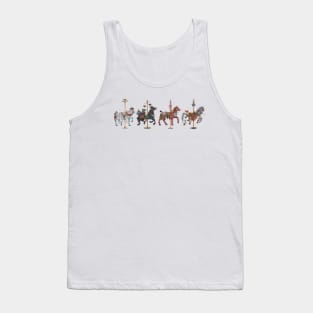 Four Carousel Horses of the Apocalypse Horizontal Tank Top